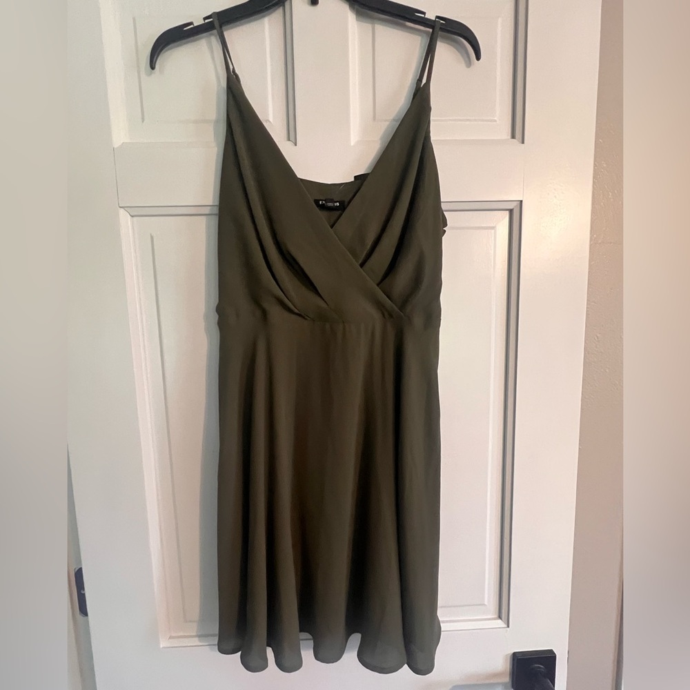 Olive Green Sleeveless Dress